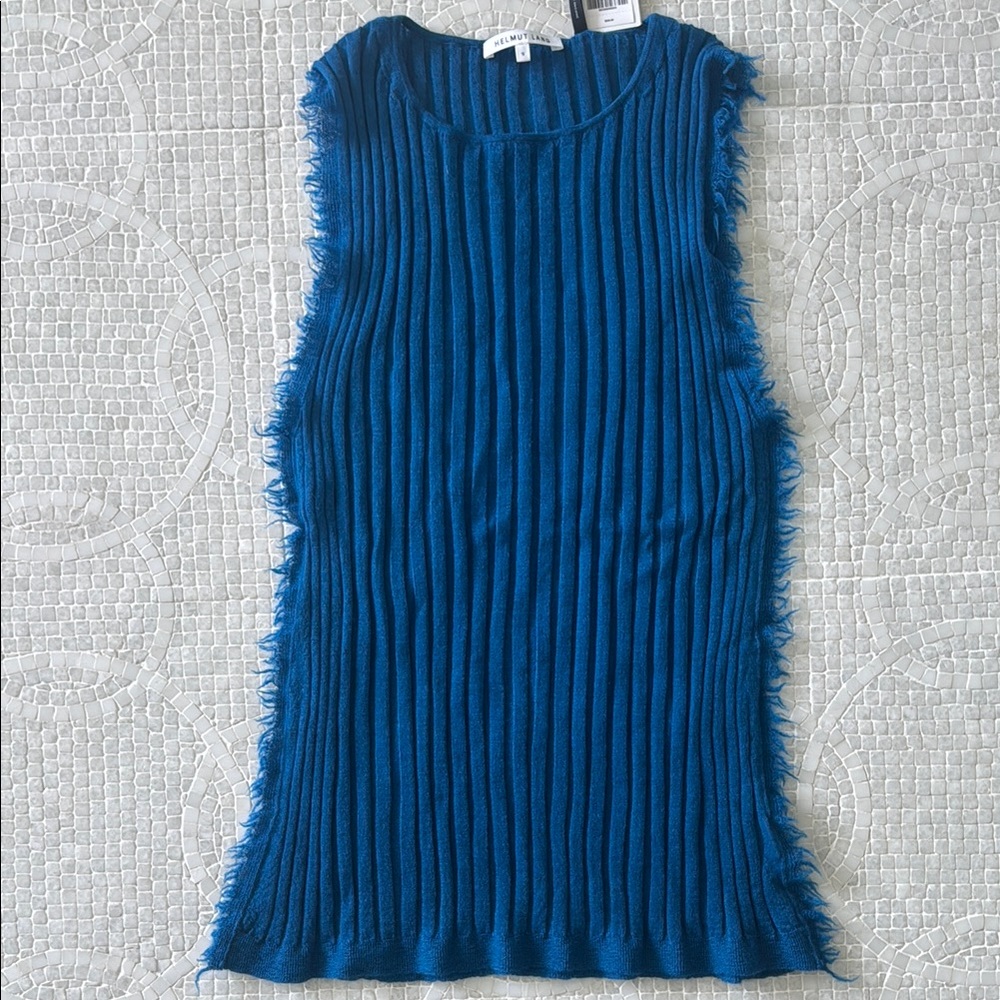 Helmut Lang Blue Crew Neck Sweater